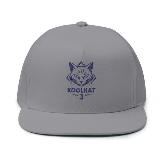 Koolkat Embroidered Flat Bill Cap - Stylish Accessory for Trendsetters