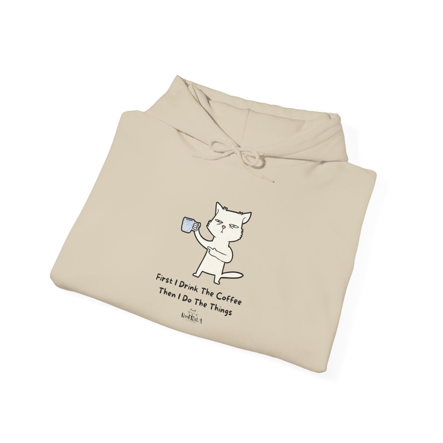 Coffee-Loving Cat Hoodie | Cute Unisex Sweatshirt, Cozy Pullover for Cat Lovers, Gift for Pet Owners, Fun Animal Apparel
