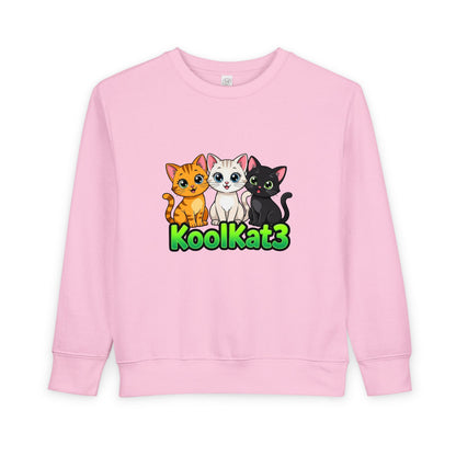 Cute Cat Toddler Sweatshirt - KoolKat3 Design