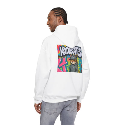 KoolKat3 Graffiti Cat Hoodie — Streetwear Pullover with KoolKat3 Logo