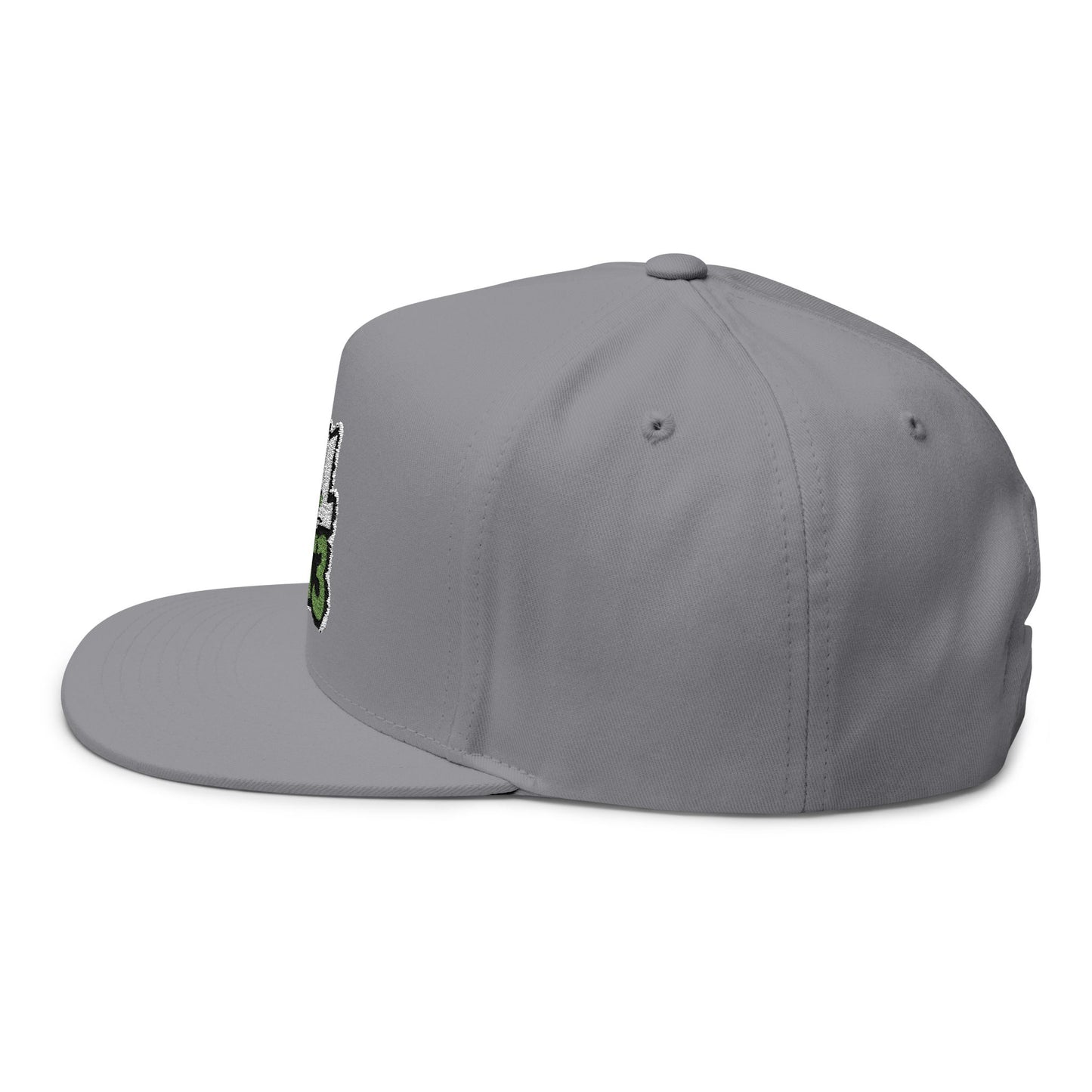 Flat Bill Cap — Kool Kat3 Embroidered Snapback Hat