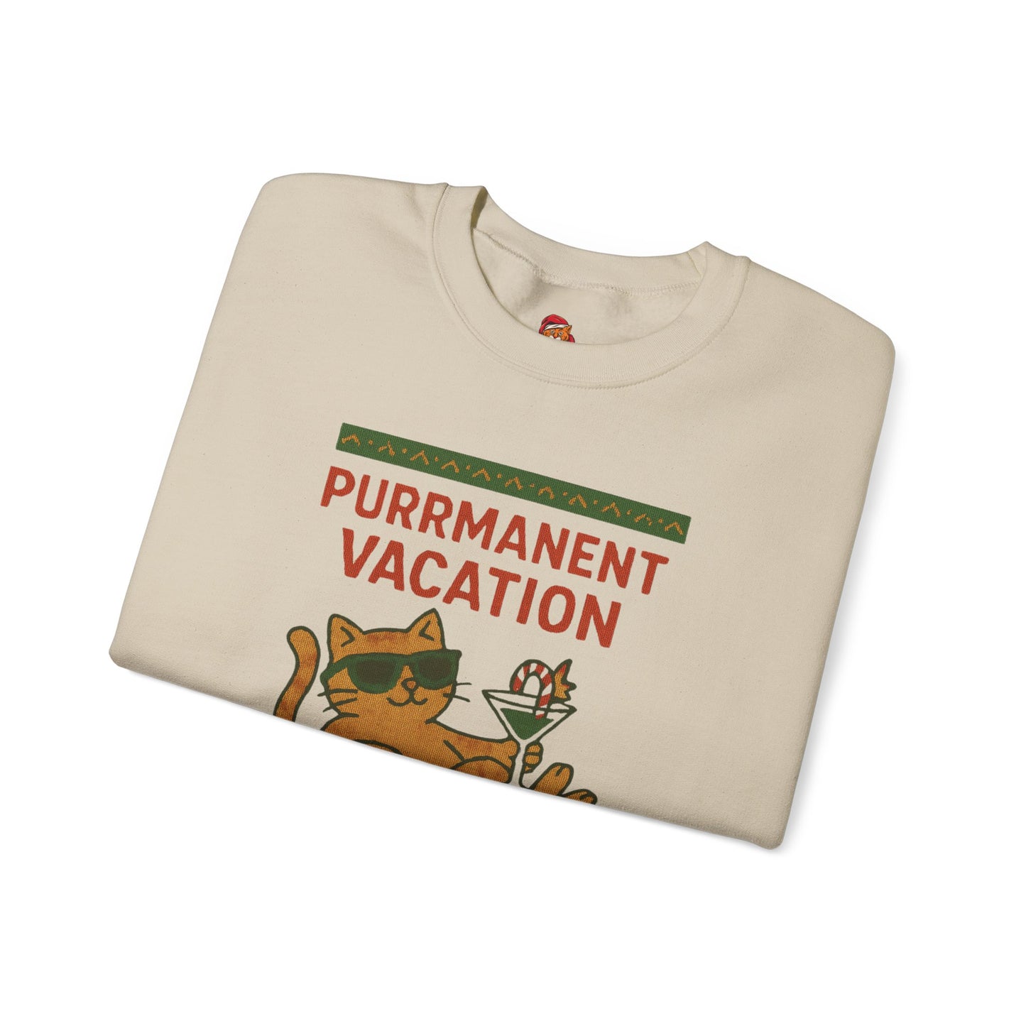 Purrmanent Vacation Crewneck Sweatshirt