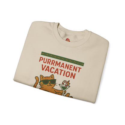 Purrmanent Vacation Crewneck Sweatshirt