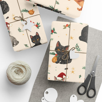 Festive Gift Wrapping Paper Roll - Holiday Designs with Pineapples and Candy Canes