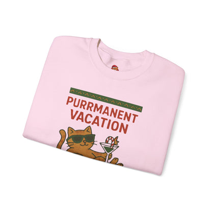 Purrmanent Vacation Crewneck Sweatshirt