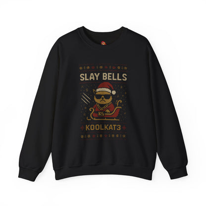 Holiday Slay Bells Crewneck Sweatshirt for Cozy Festive Vibes