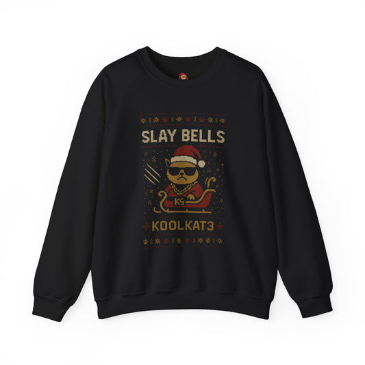 Holiday Slay Bells Crewneck Sweatshirt for Cozy Festive Vibes