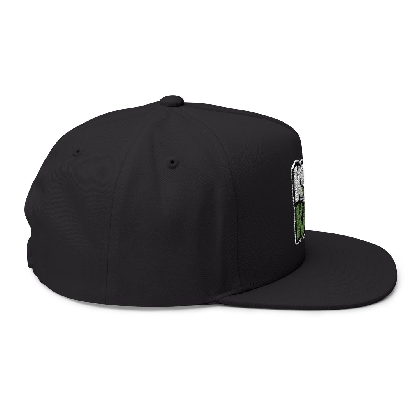 Flat Bill Cap — Kool Kat3 Embroidered Snapback Hat