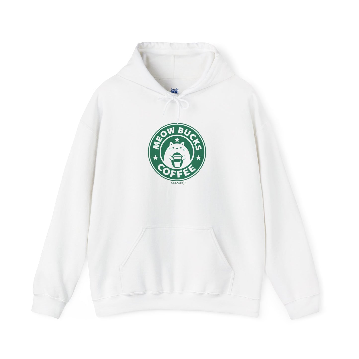 Cozy Unisex Hoodie - Meow Bucks Coffee Design, Perfect for Cat Lovers, Gift for Pet Owners, Casual Wear, Coffee Lovers