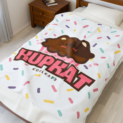 Cute Cartoon Bear Plush Blanket with Sprinkles, Cozy Throw for Kids, Nursery Decor, Birthday Gift, Soft Neighbors' Night In