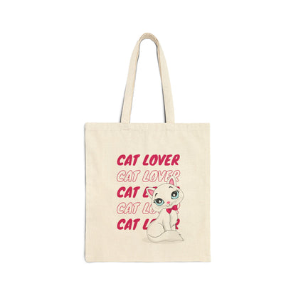 Cute Cat Lover Tote Bag, Eco-Friendly Shopping Bag, Gift for Cat Owners, Stylish Beach Bag, Pet Owner Accessory