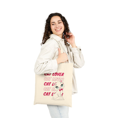 Cute Cat Lover Tote Bag, Eco-Friendly Shopping Bag, Gift for Cat Owners, Stylish Beach Bag, Pet Owner Accessory