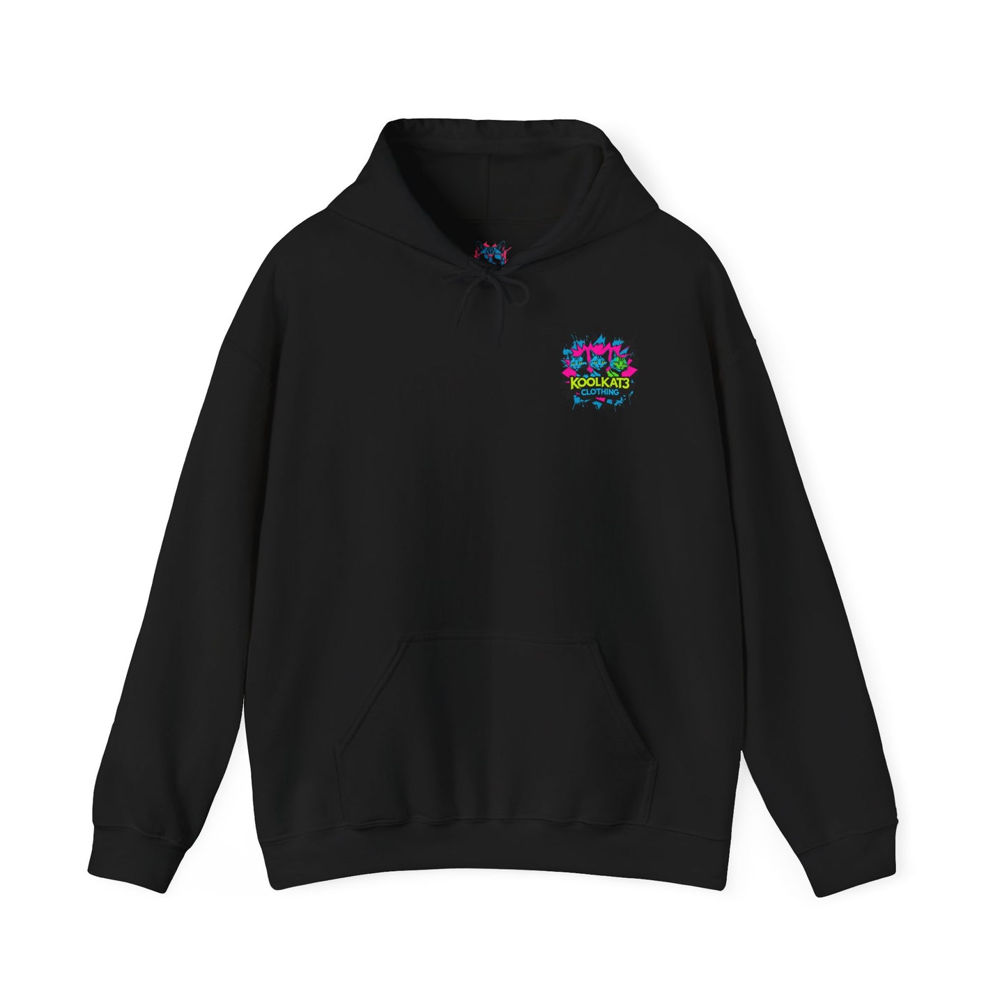 KoolKat3 Graffiti Cat Hoodie — Streetwear Pullover with KoolKat3 Logo