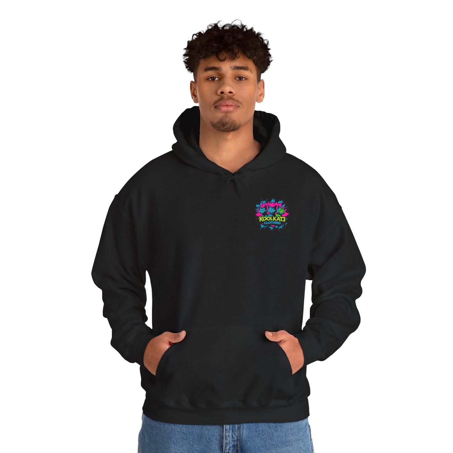 KoolKat3 Graffiti Cat Hoodie — Streetwear Pullover with KoolKat3 Logo