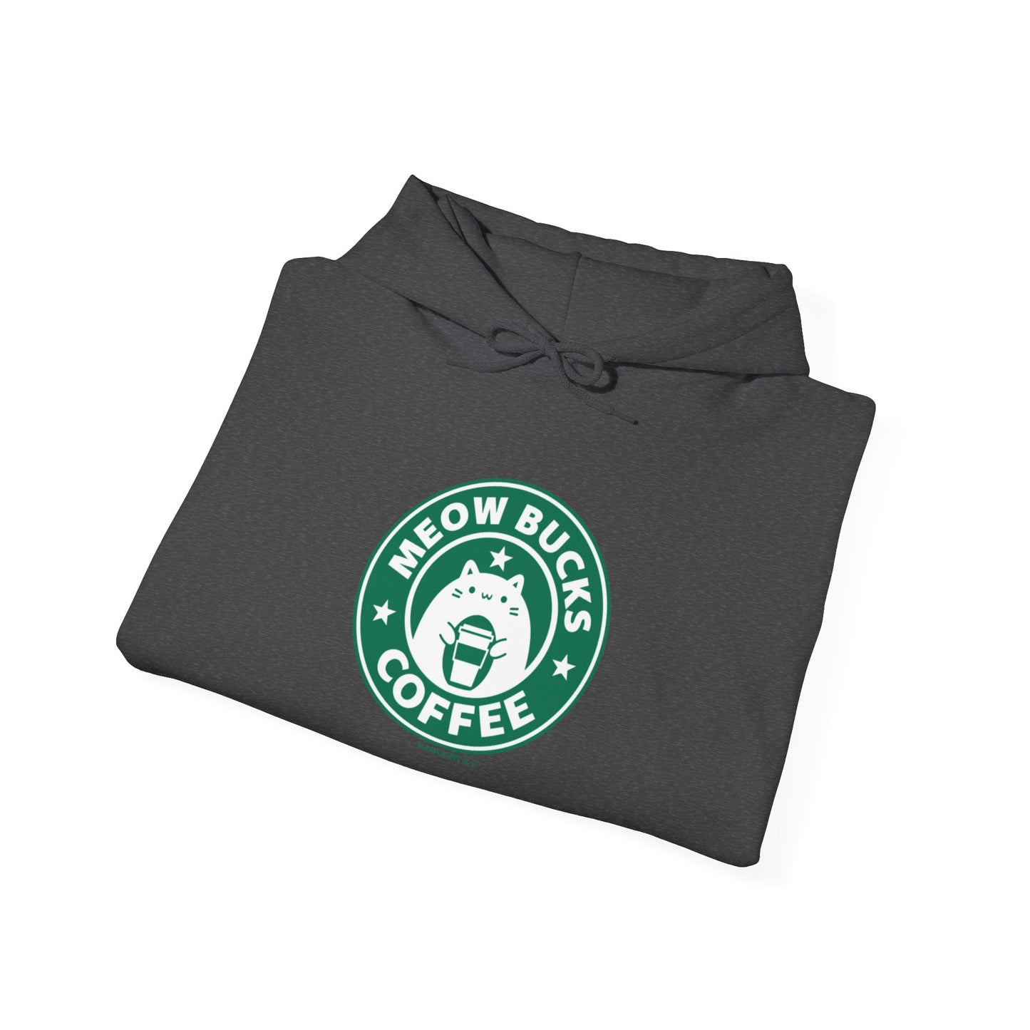 Cozy Unisex Hoodie - Meow Bucks Coffee Design, Perfect for Cat Lovers, Gift for Pet Owners, Casual Wear, Coffee Lovers