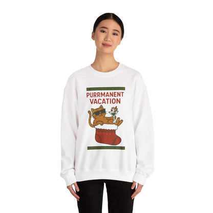 Purrmanent Vacation Crewneck Sweatshirt