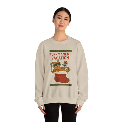 Purrmanent Vacation Crewneck Sweatshirt
