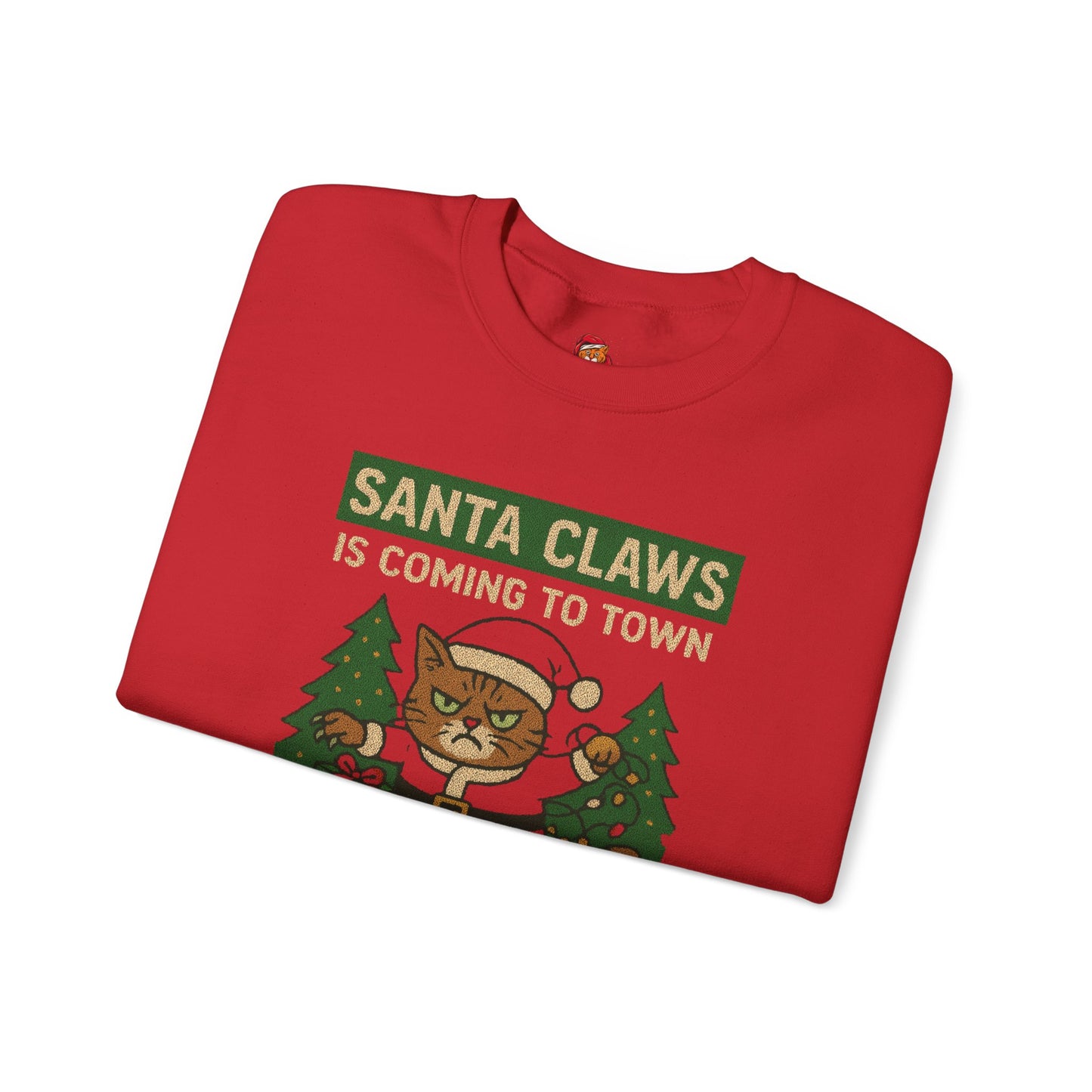 Santa Claws Holiday Crewneck Sweatshirt