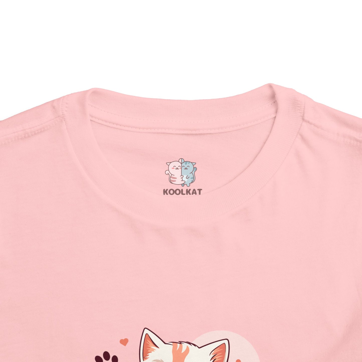 Adorable Toddler Cat Tee Shirt, Perfect Gift for Cat Lovers, Cute Baby T-Shirt for Birthdays, Pet-themed Apparel, Toddler Short Sleeve Top