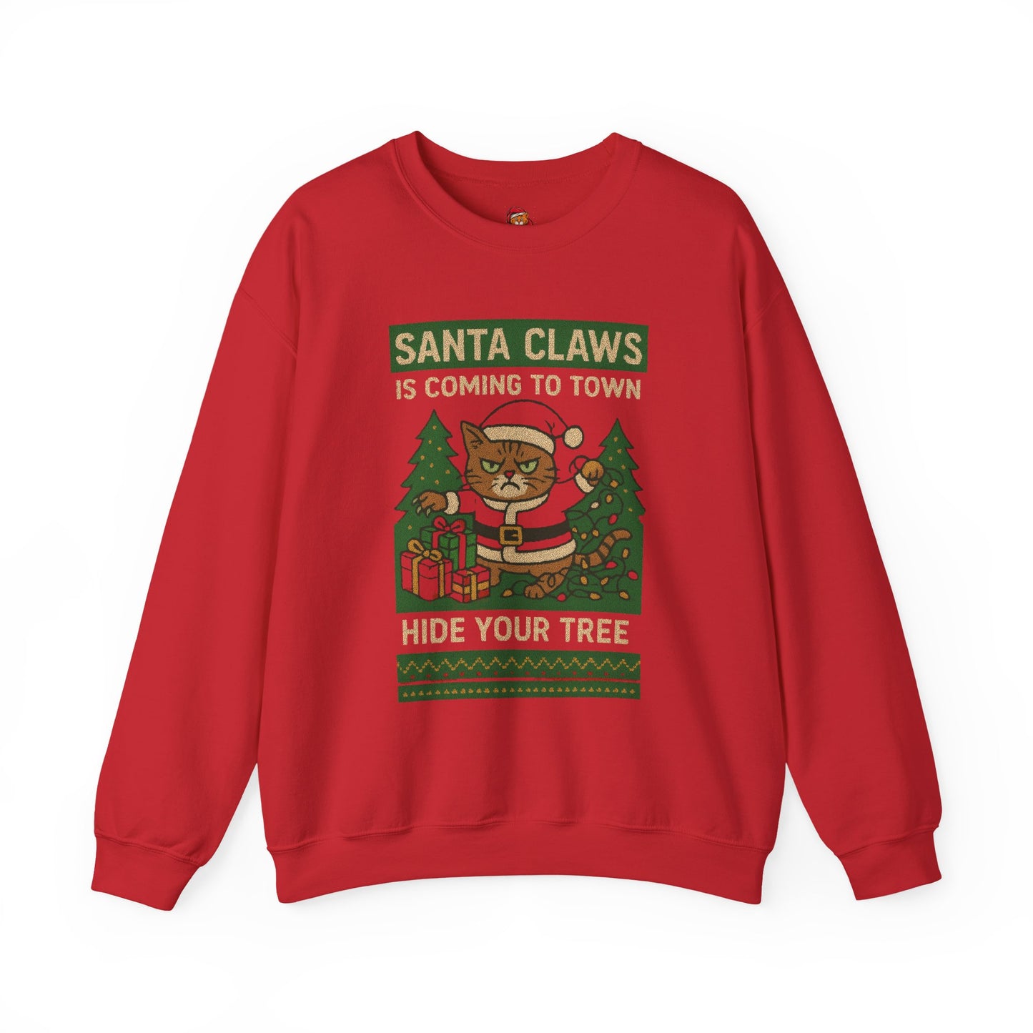 Santa Claws Holiday Crewneck Sweatshirt