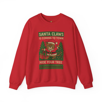 Santa Claws Holiday Crewneck Sweatshirt