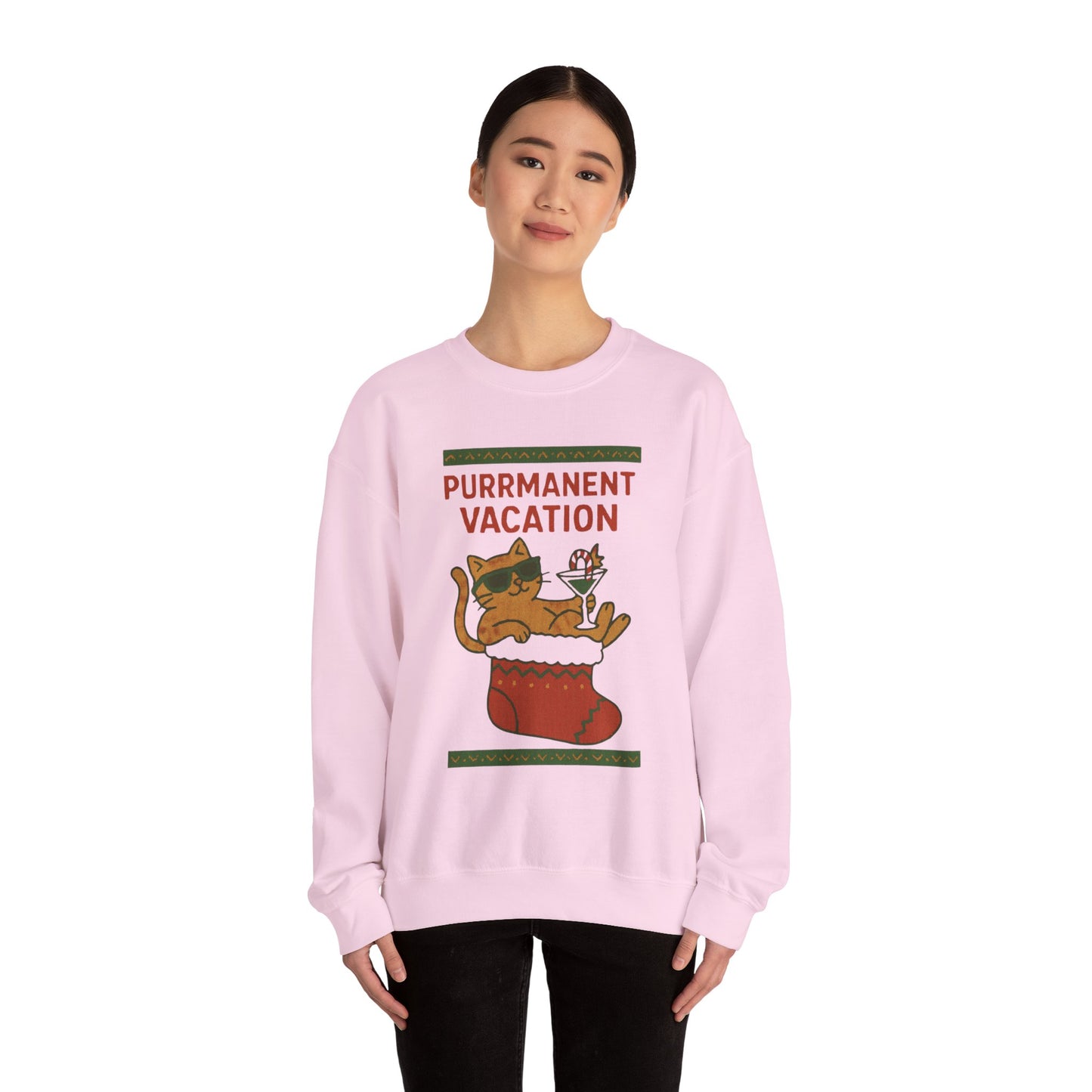 Purrmanent Vacation Crewneck Sweatshirt