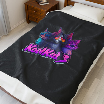 Cozy Cat-Themed Velveteen Plush Blanket - Perfect for Cat Lovers, Home Decor, Gift for Pet Owners, Cozy Nights, Cat Appreciation