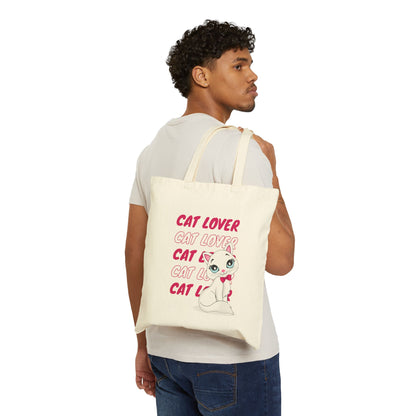 Cute Cat Lover Tote Bag, Eco-Friendly Shopping Bag, Gift for Cat Owners, Stylish Beach Bag, Pet Owner Accessory