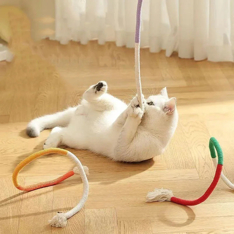 Cat toys, cat teasers, kitten teething ropes, cat self-entertainment and boredom relief pet supplies