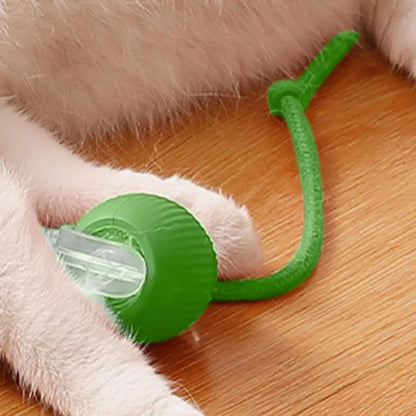Electric Cat Ball Toys Automatic Rolling Ball Faux Tail Rechargeable Smart Pet Interactive Toy Dog Cat Training Imitate
